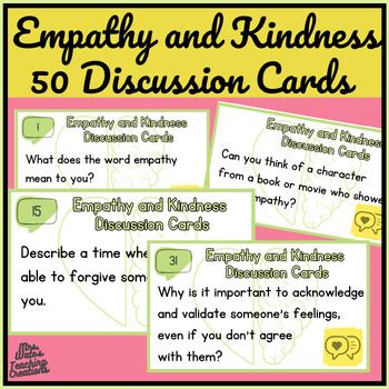 Empathy Meaning, Growth Mindset Classroom, Cards For Students, Thinking Maps, Class Activity, Teachers Pay Teachers Seller, Conversation Cards, 21st Century Skills, Writing Tasks