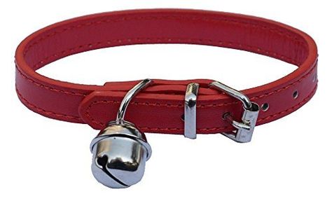 Red Leather Pet collars for CatsBaby Puppy DogAdjustable 8105 Kitten Collar with Bell -- Check this awesome product by going to the link at the image.(This is an Amazon affiliate link and I receive a commission for the sales) Cat Supplies List, Baby Puppy, Collar With Bell, Kitten Collar, Cat Dander, Kitten Collars, Dog Odor, Cat Food Storage, Dog Shower