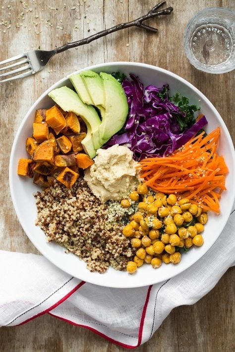 Power Bowl | 10 Delicious One-Bowl Meals You Need In Your Life ASAP Vegan Bowl Recipes, Buddha Bowls Recipe, Healthy Bowls, Healthy Grains, Veggie Bowl, Vegan Bowls, Diet Vegetarian, Mashed Potato, Vegan Foods