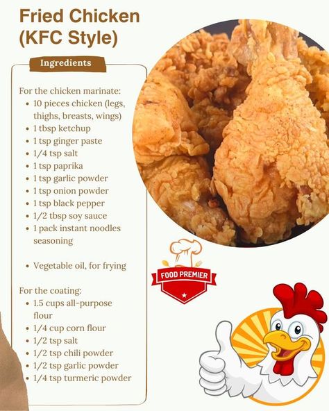 Kfc Cookies Recipe, Kfc Style Fried Chicken, Healthy Kfc Chicken Recipe, Original Kfc Chicken Recipe, Chicken Recipes Kfc Fried Chicken Recipe, Kfc Original Recipe Chicken, Kfc Fried Chicken Recipe, Best Fried Chicken Recipe, Comforting Food