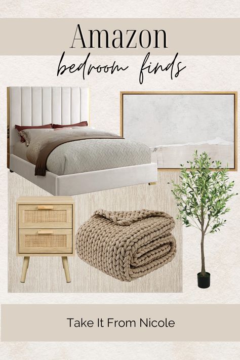 Neutral Bedroom Decor Amazon, Amazon Headboard, Amazon Influencer Bedroom, Modern Bedroom Beds & Frames, Amazon Home Bedroom, Amazon Neutral Bedroom, Amazon Bed Frames, Neutral Bedroom Decor Minimalist, Amazon Home Decor Bedroom