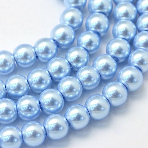 Jewelry Making Patterns, Baby Blue Aesthetic, Light Blue Aesthetic, Valerian, Periwinkle Blue, Pearl Strands, Blue Pearl, Bijoux Diy, Blue Aesthetic