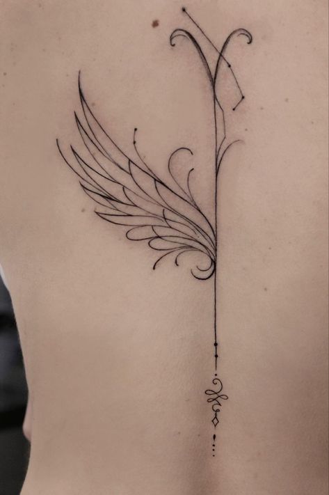 Aries Angel, Cute Halloween Tattoos, Phoenix Wings, Frontal Lobe, Wings Tattoo, Logo Symbol, Halloween Tattoos, Best Tattoo Designs, Symbol Design