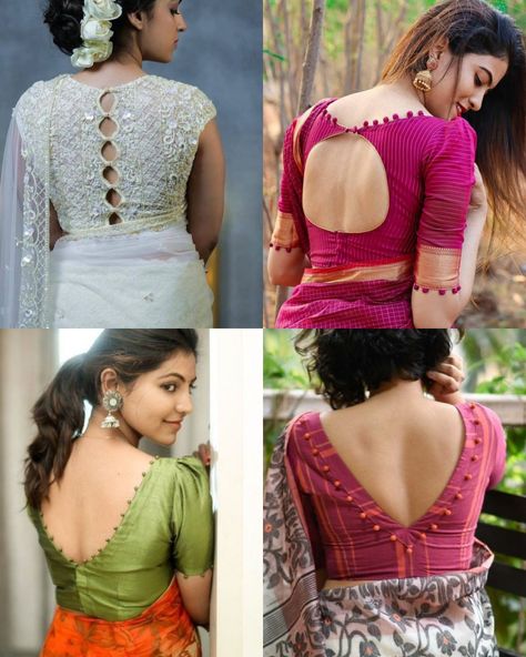 Kathpadar Blouse Designs Latest, Mahanati Blouse Designs, Blouse Designs For Mom, Half Sleeve Blouse Designs, Normal Blouse, Churidar Neck, Blouse Designs High Neck, Blouse Designs Catalogue, Trendy Outfits Indian