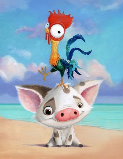 Hei Hei Moana, David Gilson, Disney Moana Art, Disney Sidekicks, Lost Princess, Moana Theme, Rigor Mortis, Moana Disney, Moana Birthday