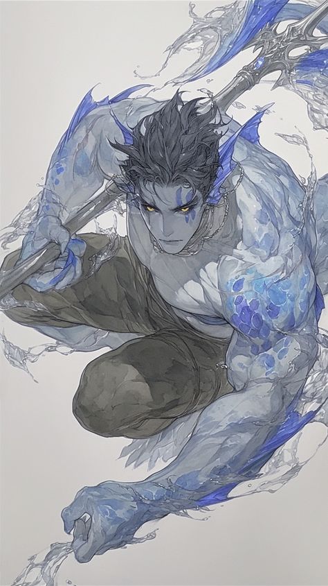 Water Dragon Oc, Dragon Human Hybrid Male, Character Artist, Male Character, Monster Concept Art, Desenho Tattoo, Dungeons And Dragons Homebrew, Fantasy Concept Art, Free Products