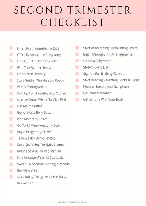 Sofia Grace, Trimester Checklist, Third Trimester Checklist, Pregnancy Checklist, Birthing Classes, Baby Checklist, Baby Planning, Second Trimester, Trimesters Of Pregnancy