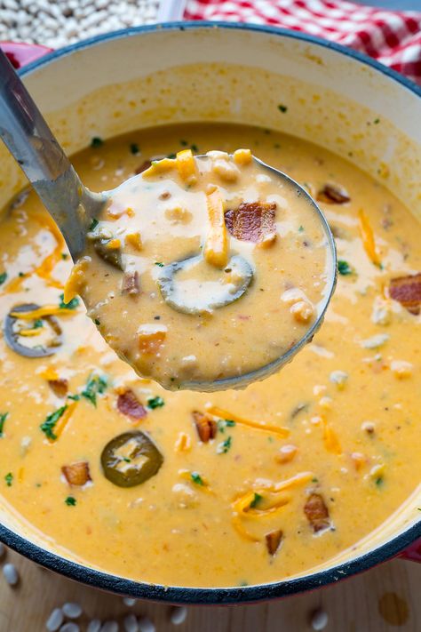 Recipes Jalapeno, Bean And Bacon Soup, Beef Soup Recipes, Bacon Soup, Vegetarian Soup Recipes, Crock Pot Recipes, Recipes Soup, Bean Soup Recipes, Jalapeno Popper