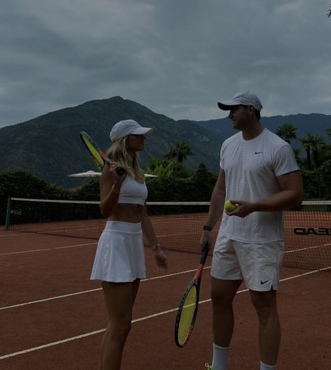 Tennis Aesthetic, Couples Vibe, Tennis Fashion, Summer Attire, Fit Couples, Couple Photography Poses, Yoga Fashion, Tennis Clothes, Girl Day