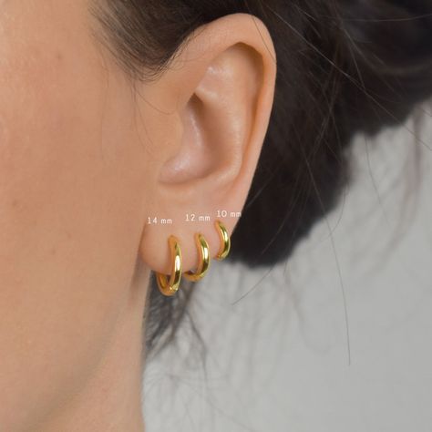 Gold Small Hoop Earrings, Dainty Gold Earrings, Earrings Gold Hoop, Hoop Earrings Silver, Fancy Earrings, Small Hoop Earrings, Earring Gold, Ear Cuffs, Fine Earrings