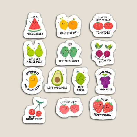 Fruit Puns Love, Food Puns Cute, Veggies Quotes, Fruits Quotes, Spring Puns, Ide Hampers, Cute Sentences, Veggie Puns, Fruit Quotes