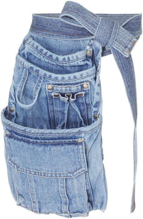 Matthew Adams Dolan Denim Utility Belt Couture Jeans, Jean Purses, Denim Crafts Diy, Blue Jeans Crafts, Denim Projects, Diy Vetement, Denim Purse, Jean Crafts, Recycled Jeans