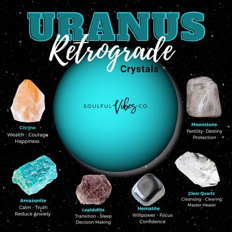 Uranus Retrograde, Uranus In Astrology, Ukanite Stone Meaning, Crystals For Mercury Retrograde, Sailor Uranus Crystal, Mercury Retrograde, Ancient Mythology, Decision Making, Gemstone Healing