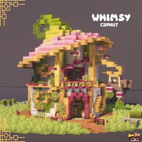 MassiveSpeck | mcbuilder 🌆 on Instagram: "Whimsy Caphut ========================= 𝙁𝙤𝙧 𝙢𝙤𝙧𝙚 𝙖𝙬𝙚𝙨𝙤𝙢𝙚 𝙗𝙪𝙞𝙡𝙙𝙨: 🤝🏼 ∝ Follow me @massivespeck 📨 ∝ Send it to someone 💾 ∝ Save and check for later use! ✉️ ∝ Join my discord! ========================== 𝙈𝙞𝙣𝙚𝙘𝙧𝙖𝙛𝙩 𝙄𝙣𝙛𝙤𝙧𝙢𝙖𝙩𝙞𝙤𝙣: 🖥️ ∝ Version: Java Minecraft 1.19.3 🖼️ ∝ Resource Pack: Vanilla Tweaks, Elytra+, Pumpkins+ 🌆 ∝ Shaders: Complementary Reimagined / Rethinking Voxels ========================== 📌TAGS: #mi Minecraft House Greenhouse, Middle Of Town Minecraft, Adorable Minecraft House, Oasis Minecraft House, Underground Glass House Minecraft, Really Cool Minecraft Houses, Minecraft Rabbit Pen Ideas, Minecraft Shoe House, Simple Cottagecore Minecraft House