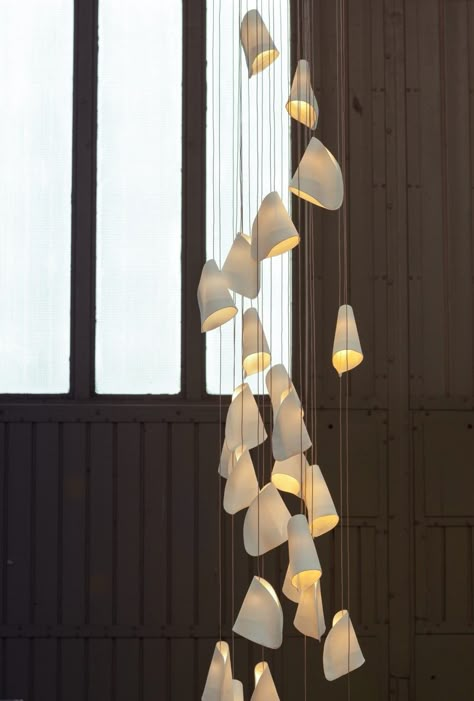 Bocci 21 Series Porcelain Chandelier, Ceramic Lighting, Interesting Lighting, Porcelain Skin, Cluster Pendant Lighting, Hanging Lighting, White Canopy, Suspended Lighting, Porcelain Lamp