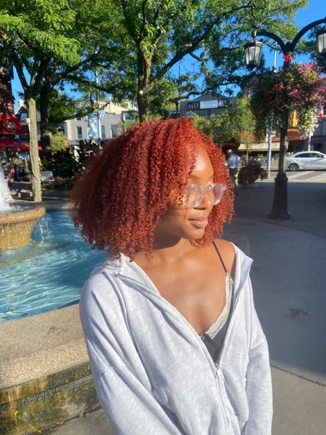 Copper Red On Black Women, Reddish Copper Hair Color Black Women, Type 4 Hair Color Ideas, Light Copper Hair Black Women, Ginger 4b Hair, Copper Red Black Women, Cinnamon Ginger Hair Color Black Women, Dark Copper Hair Black Women, Copper Ginger Hair On Black Women