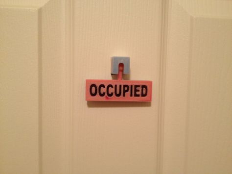 Bathroom Occupied / Vacant Sign by jamesarm97. Occupied Sign For Bathroom, Occupied Sign, Sign For Bathroom, Hospital Sign, Hospital Signs, Bathroom Sign, Bathroom Door, Basement Bathroom, Bathroom Doors