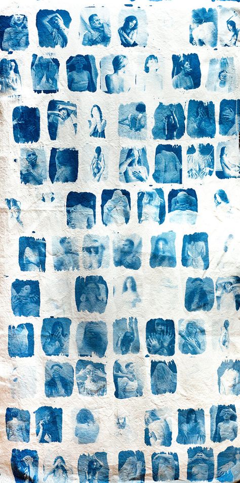 Large Scale Cyanotype, Dye Painting On Fabric, Cyanotype Skirt, Cyanotype Tattoo, Cyanotype Art Installation, Cyanotype Graphic Design, Cyanotype Wallpaper, Cyanotype Art Ideas, Cyanotype On Wood