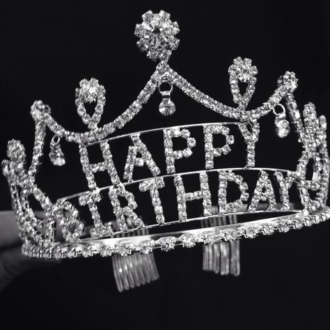 Excited to share the latest addition to my #etsy shop: Silver Gold Crystal Rhinestone Happy Birthday Tiara Crown https://etsy.me/2Au5P12  #goldhappybirthday #goldtiara #birthday #happybirthday #birthdaygirl #birthdaycelebration #celebration Birthday Slash And Crown, Brdy Wishes, Bday Text, Happy Birthday Crown, Bday Themes, Birthday Behavior, Happy Cake, 13 Birthday, Birthday Tiara