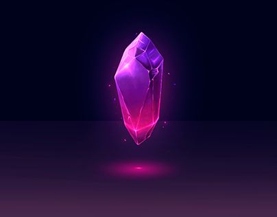 Magic Stones Fantasy Art, Crystal Powers Magic, Magic Crystal Art, Crystal Powers, Fantasy Crystal, Crystal Illustration, Game Gem, Crystal Background, Purple Magic