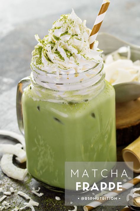 This Matcha Protein Frappe will give you that extra boost of energy and nutrients! #healthy #cleaneating Green Tea Protein Shake, Matcha Vanilla Protein Shake, Matcha Protein Smoothie, Matcha Shake Recipe, Green Tea Frappe Recipe, Protine Shakes, Matcha Frappe Recipe, Protein Frappe, Matcha Protein Shake