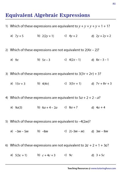 Writing Algebraic Expressions Anchor Chart, Algebraic Expressions Worksheet, Algebra Equations Worksheets, Rational Algebraic Expression, Algebraic Expression, Equations Worksheets, Writing Algebraic Expressions, Exponent Worksheets, Pre Algebra Worksheets