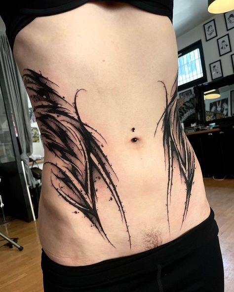 Lower Ab Tattoo, Lower Abdomen Tattoo Men, Abdomen Tattoos Women, Lower Abdomen Tattoo, Trible Tattoos, Abdomen Tattoo, Lower Stomach Tattoos, Tattoos On Side Ribs, Ab Tattoo