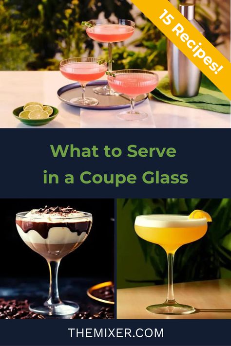 ✨ Coupe glasses never go out of style, and we are here for it. These leggy beauties add a touch of glam to any get-together. Want to know which cocktails will look gorgeous in this elegant glassware? Step right this way, bestie! Drinks In Coupe Glasses, Coupe Glass Dessert, Coupe Glasses Cocktails, Coupe Glass Cocktails, Rob Roy Cocktail, French Cocktails, Elegant Glassware, Lychee Martini, Best Cocktail Bars