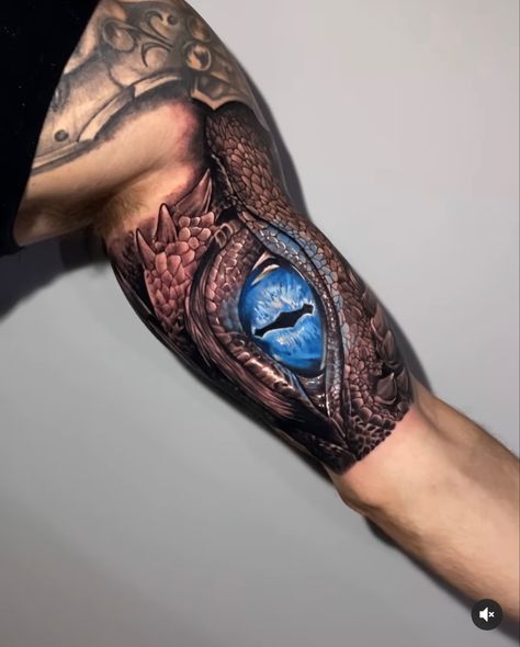 Dragon Bicep Tattoo Men, Dragon Tattoo Inner Bicep, Biceps Tattoos For Men, Inner Bicep Tattoo Men Ideas Design, Dragon Eye Tattoo, Bicep Tattoo For Guys Inner, Inner Bicep Tattoo Men, Inner Bicep Tattoo Ideas, Snake Puppet