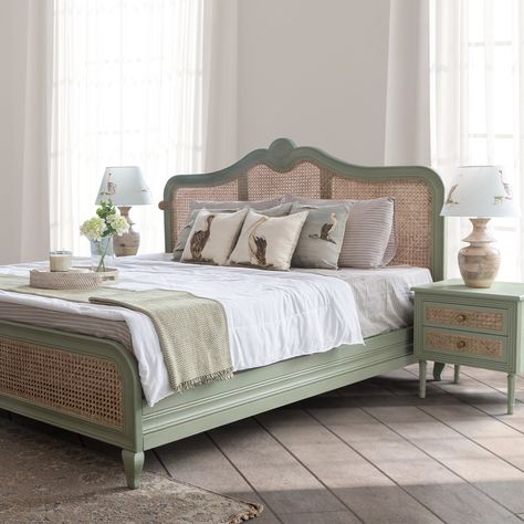 dream-bed-collection-online-furniture-india-gulmohar-lane Rattan Bedroom, English Prepositions, Sustainable Interior Design, Gorgeous Bed, Rattan Bed, Residential Interior Design, Garden Bed, Rattan Furniture, Mid Century Modern House