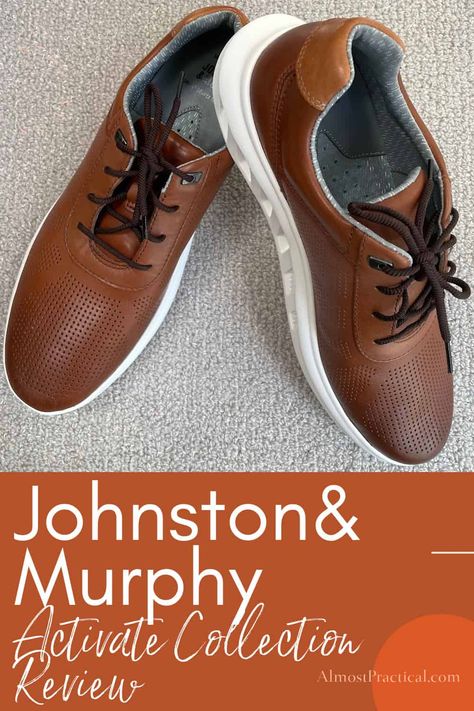 These men's shoes from the Johnston & Murphy Activate Collection are both professional and sporty - wear for casual or work. Read my review here. Johnston Murphy Mens Shoes, Sporty Wear, Johnston And Murphy Shoes, Mens Work Shoes, Practical Fashion, Johnston Murphy, Sperry Sneaker, Athletic Fashion, Work Shoes