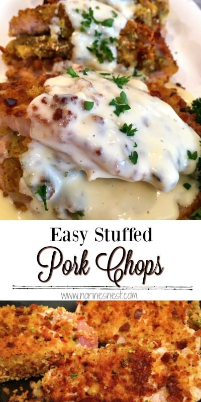 Easy Stuffed Pork Chops, Quick Easy Family Dinners, Stuffed Pork Chops, Pork Entrees, Juicy Pork Chops, Stuffed Pork, Pork Dinner, Chops Recipe, Pork Chop Recipes