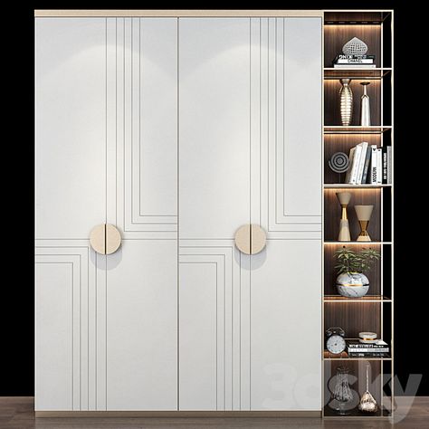 Best & Gorgeous Mirror Wardrobe Designs | Perfect For Your Bedroom Designs | Home Decorating Ideas Wardrobe Pattern Design Bedroom, White And Gold Wardrobe Design, Cupboard Groove Design, Groove Design On Wardrobe, Hinge Wardrobe Design, Shutter Designs Wardrobe, 3 Shutter Wardrobe Design, Groove Pattern On Wardrobe Shutter, Wardrobe Pattern Design