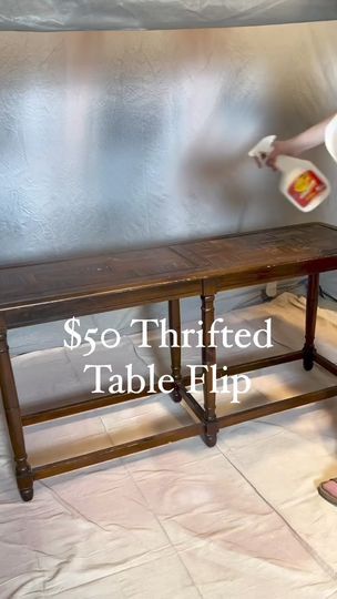 Remodeling Furniture, Thrifted Table, Redoing Furniture, Table Flip, Furniture Flipping, Furniture Refinishing, Painting Furniture, Entry Table, Refurbished Furniture