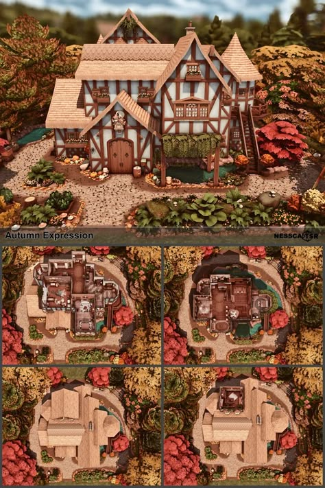 Sims 4 Witch House Layout, Sims 4 Witchy House, Sims 4 Builds Floor Plans, Sims 4 Park Ideas Layout, Sims 4 Foyer, Sims 4 Build Ideas No Cc, Sims 4 Witches House, Sims 4 Lord Of The Rings, Sims 4 Buildmode Cc