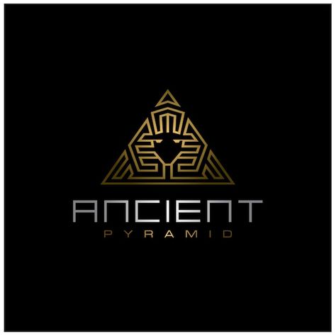 Vector golden ancient egyptian sphinx py... | Premium Vector #Freepik #vector #egypt-logo #ancient-egypt #sphinx #ancient-egyptian Egyptian Logo, Egypt Logo, Ancient Egyptian Design, Ancient Logo, King Logo Design, Camp Design, Ancient Pyramids, Egyptian Design, Coffee Tree