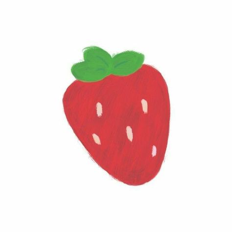 Strawberry Doodle Drawing, Strawberry Aesthetic Art, Strawberry Easy Drawing, Cute Strawberry Doodle, Strawberry Icons Aesthetic, Strawberry Sticker Aesthetic, Strawberry Icon Aesthetic, Strawberry Drawing Aesthetic, Strawberry Aesthetic Icon