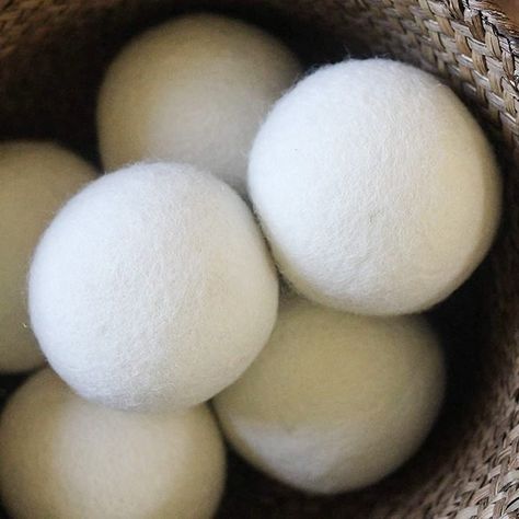 The Best Wool Dryer Balls for Better Laundry | Reader's Digest Natural Fabric Softener, Eco Friendly Laundry, Green Laundry, Laundry Essentials, Dryer Balls, Wool Dryer Balls, Wool Balls, Dryer Sheets, Laundry Supplies