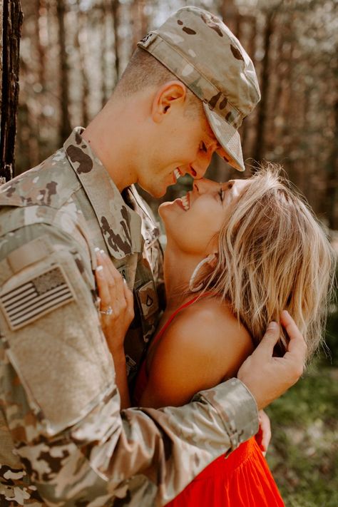 Army Engagement Pictures, Army Couple Photography, Military Family Photos, Military Couple Pictures, Military Couple Photography, Army Photography, Military Couples Photos, Military Engagement Photos, Soldier Love