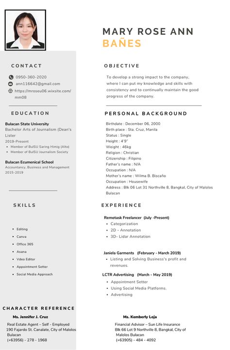 Resume Examples For College Students, Objective Resume Ideas, Examples Of Resumes, Cv Form, Resume Words Skills, Resume Skills List, Basic Resume Examples, Simple Resume Format, College Resume