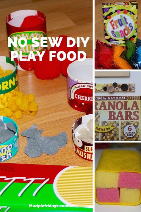 Diy Play Food, Play Food Diy, Play Kitchen Food, Felt Food Diy, Diy Playroom, Food Play, Kids Play Kitchen, Pretend Play Food, Fun Activities For Toddlers