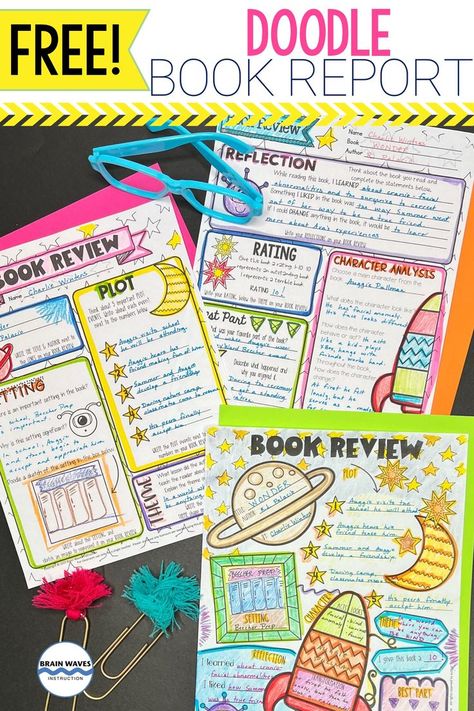 Book Review Project Ideas, Book Report Ideas, 5th Grade Books, 4th Grade Books, Book Report Projects, Elementary Books, Reading Projects, Book Reports, Homeschool Books