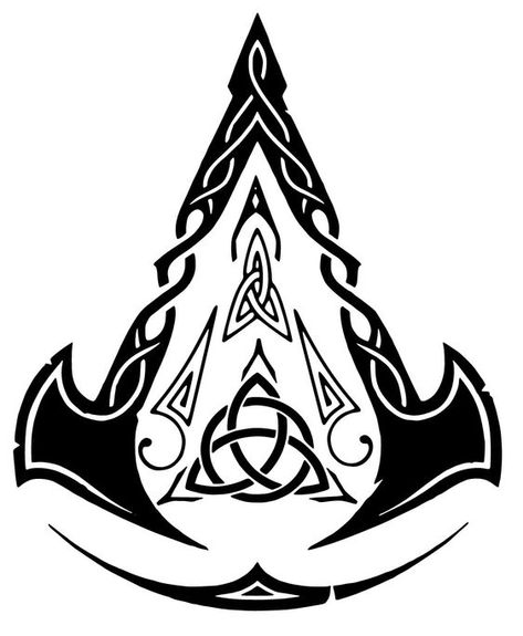 Assassins creed tattoos Assassin Creed Symbol, Assassins Creed Eagle Tattoo, Assassins Creed Symbol Tattoo, Assasins Creed Valhalla Tattoos, Assasin Tattoo Design, Assassins Tattoo Ideas, Until Valhalla Tattoo, Assassin's Creed Valhalla Tattoo, Assassins Creed Logo Tattoo