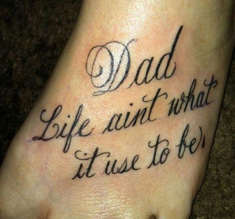 Rip dad tattoo Tattoos Daughter, Rip Tattoos For Dad, Tattoos For Dad Memorial, Memory Tattoos, Rip Tattoo, Father Tattoos, Remembrance Tattoos, Tattoo For Son