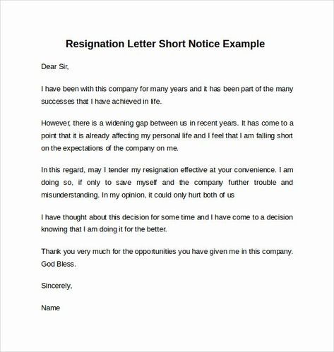 Short Notice Resignation Letter Unique Sample Resignation Letter Short Notice 6 Free Documents Employee Resignation Letter, Letter Of Resignation, Short Resignation Letter, Resume Format For Freshers, Job Resignation Letter, Resignation Letter Sample, Curriculum Vitae Resume, Modern Cv Template, Resignation Letters