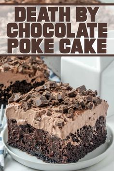 Smores Dessert, Diy Dessert, Cake Mix Ingredients, Chocolate Poke Cake, Torte Cupcake, Poke Cake Recipes, Slow Cooker Desserts, Dessert Aux Fruits, Dark Chocolate Cakes