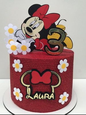 Arquivo de corte topo bolo minnie vermelha | Compre Produtos Personalizados no Elo7 Bolo Minnie, Minnie Mouse, Anime