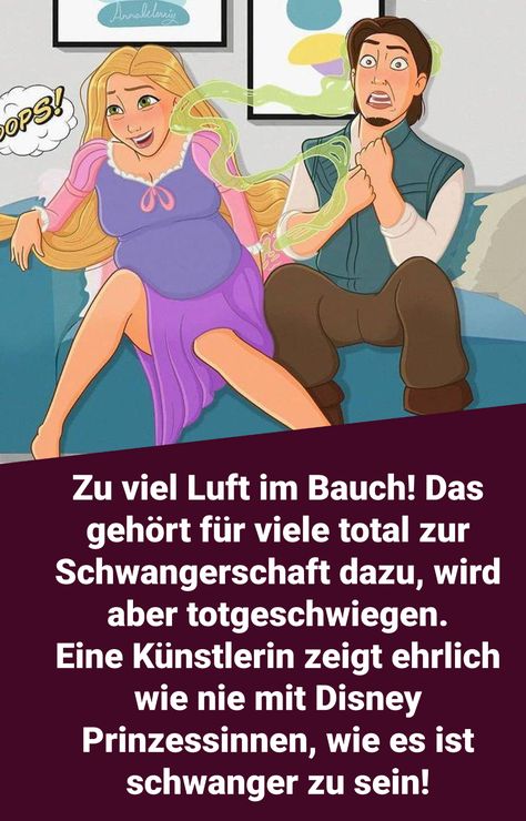 In der Schwangerschaft hat man ganz schön viele Problemchen, manche kleiner andere größer. Und die hören auch so schnell nach der Geburt nicht auf. Über viele Themen spricht man allerdings sehr wenig, deshalb nutzt die Künstlerin Disney Prinzessinnen in süßen und lustigen Zeichnungen, um zu zeigen, wie eine Schwangerschaft und die Zeit danach wirklich so abläuft. Und wir müssen echt schmunzeln! Für Papas bestimmt auch interessant nicht nur für Mamas. Hat Man, Mulan, Disney, Manche