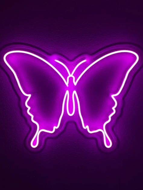 Butterfly Neon Sign Bedroom Butterfly, College Rooms, Neon Butterfly, Teen Rooms, Neon Wallpapers, Neon Sign Bedroom, Woman Bedroom, Neon Wallpaper, Custom Neon