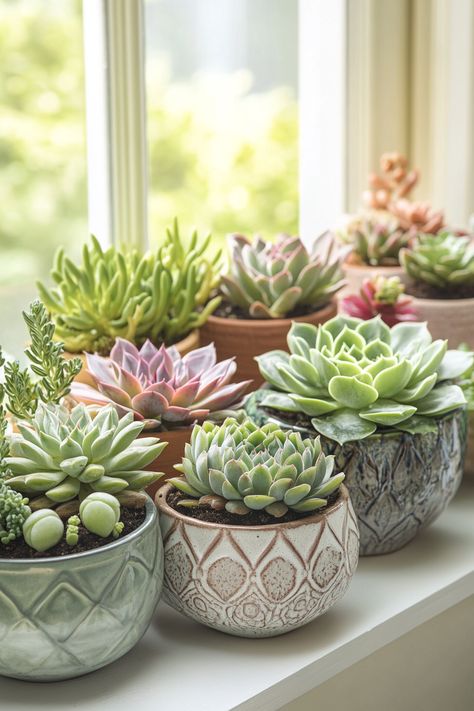 Discover creative succulent displays to enhance your space! These low-maintenance plants thrive in bright light. #SucculentCare #HomeDecor Indoor Succulent Garden, Urban Gardening Ideas, Succulent Garden Indoor, Succulent Display, Succulent Ideas, Succulent Garden Design, Succulent Garden Diy, Propagating Succulents, Succulent Gardens